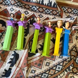 Lot of 6 Disney Princess Pez Dispenser Tinkerbell & Friends Belle Snow White Set